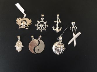 Male pendants (charms) Authentic Silver 925 bracelets, chains, rings //plata 925