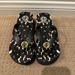 Size 5 Tory Burch Black Wedge Flip Flop