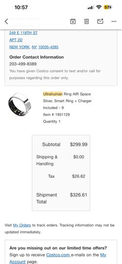 Ultrahuman Ring AIR Space Silver, Smart Ring + Charger Included - 9