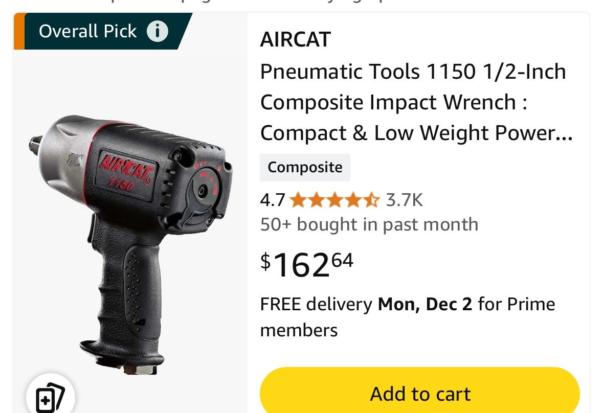 Aircat 1150 1/2 Impact Gun