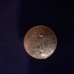 1972 Canada UK Queen Elizabeth II Voyagers VINTAGE  Old Silver Dollar Coin