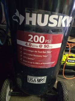 Husky 20 Gal. 200 PSI Portable Vertical Electric Air Compressor
