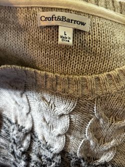 Croft & Barrow Cable Knit Sweater Size L