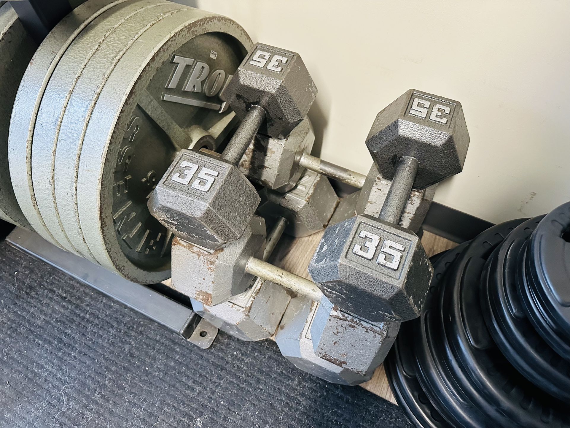 35lbs Hex Dumbbells - Workout - Gym Equipment