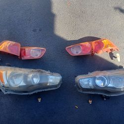 09 Mitsubishi Lanser Headlights, Taillights, Side Signals