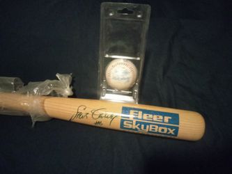 Autographed Steve Garvey bat and ball