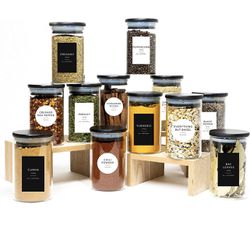 12 Black Bamboo Spice Jars (Mew In Box) for Sale in Virginia Beach, VA -  OfferUp