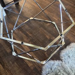 3 Piece Accent/coffee/end Tables-metal with Glass Top 