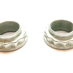 2 GENUINE OEM New Axle Spindle Nuts Replacement Hex Star Style M27 x 1.5 Fit BMW