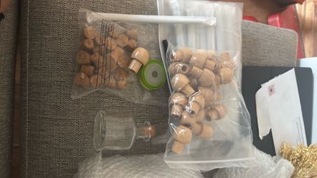 Lote 21 Mini Botellitas 50ml con Tapa para Pajita / Sorbete + Kit Completo - Para Fiestas y Recuerdos