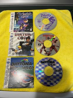 Sega Saturn Game Lot: NiGHTS Sampler, Virtua Cop, Daytona USA