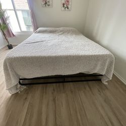 Bed Frame With Mattress - Barely Used 