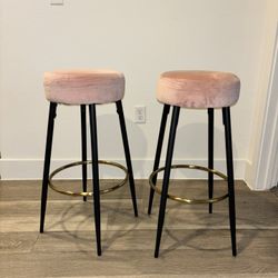 Pink bar Stools