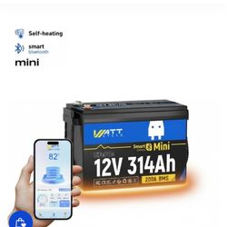 WattCycle 12V 314Ah Mini Heated & Bluetooth LiFePO₄ Battery | Heavy-Gauge Internal Cabling & Continuous 200A BMS