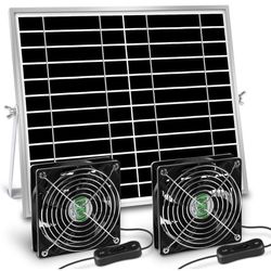 Erifyng 20W Solar Powered Fan, Solar Fan for Outside,