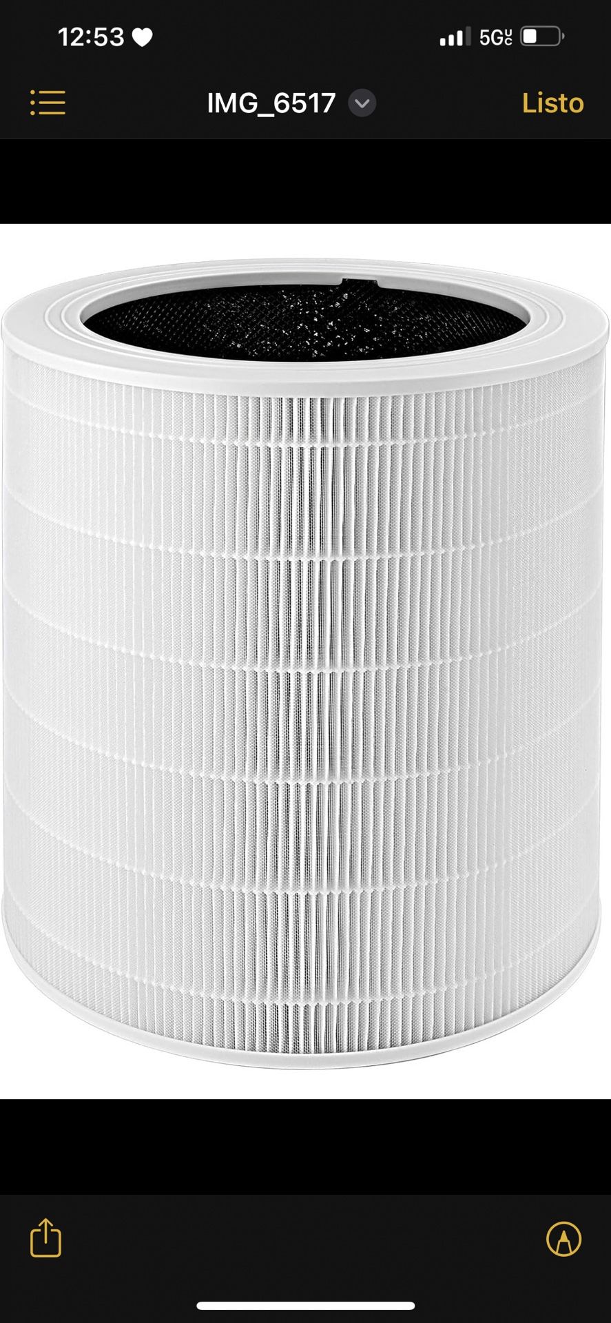 Filtro de repuesto Core 600S para purificador de aire LEVOIT Core 600S y Core 600S-P/600S-RF, filtro de carbón activado HEPA 3 en 1 True H13 de alta e