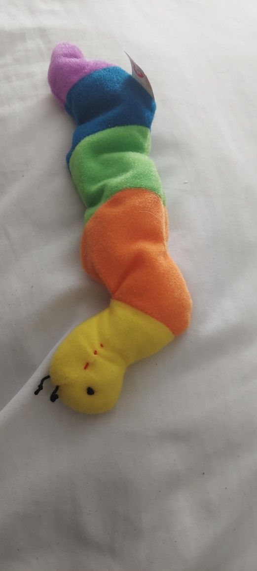 Ty 1993 Teenie Beanie Babies Rainbow Worm