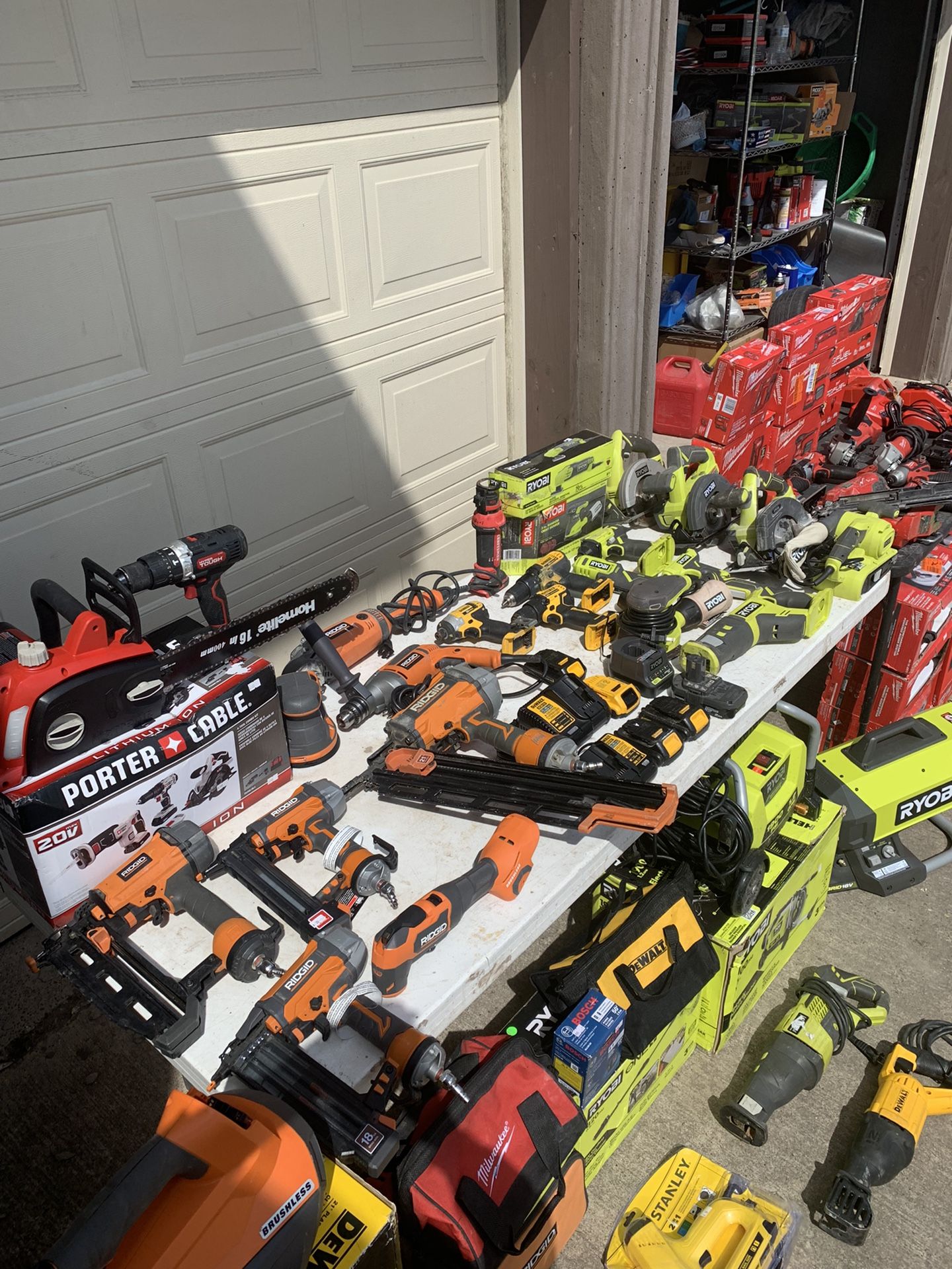 Tools For Sale (Milwaukee, RYOBI, Dewalt, Rigid)