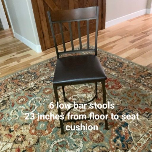 6 Wrought Iron Bar Chairs