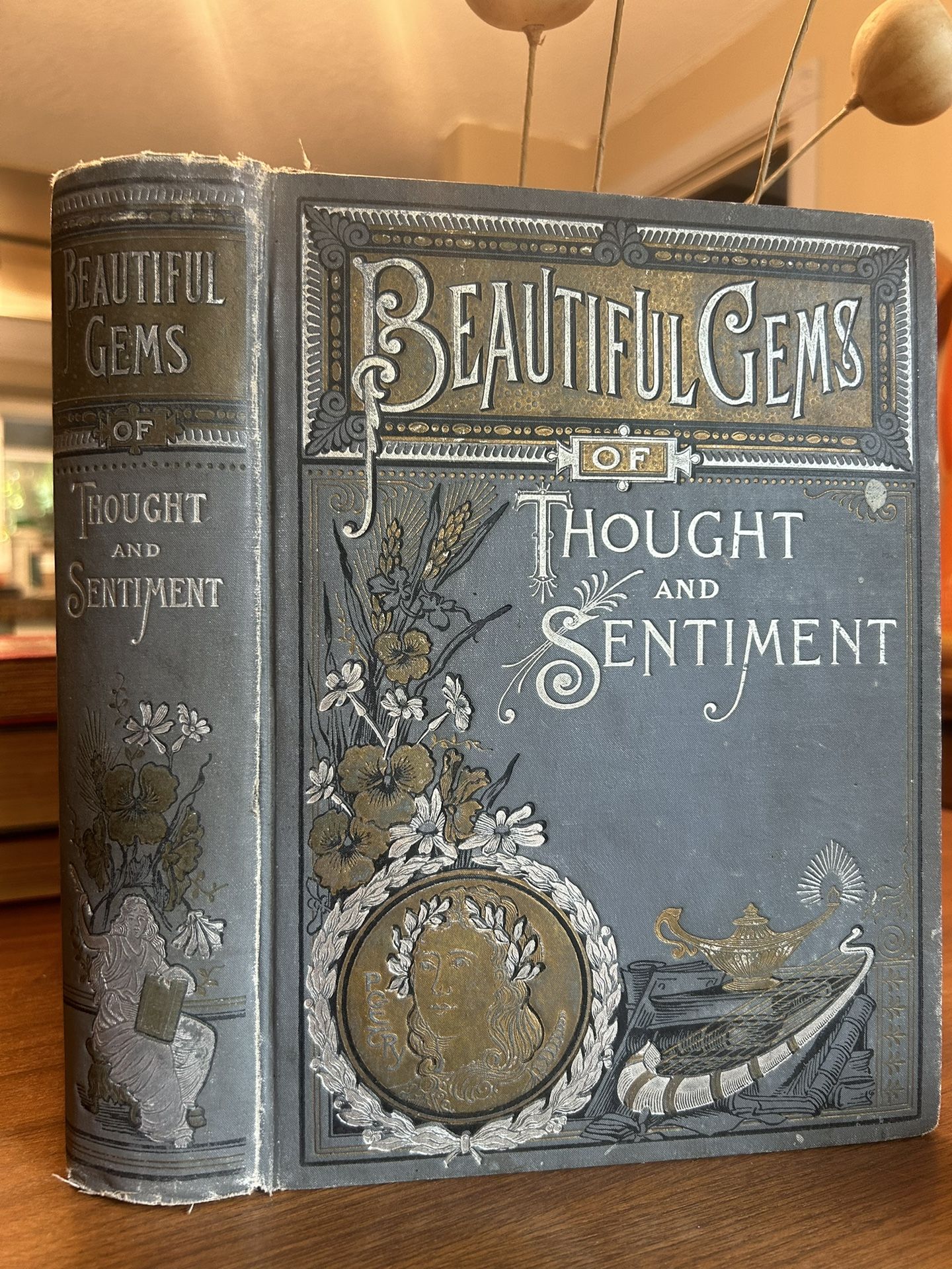 “ Beautiful Gems Of Thoughts And Sentiment” Antique Book