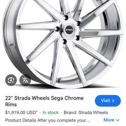 22" Strada Wheels Sega Chrome Rims