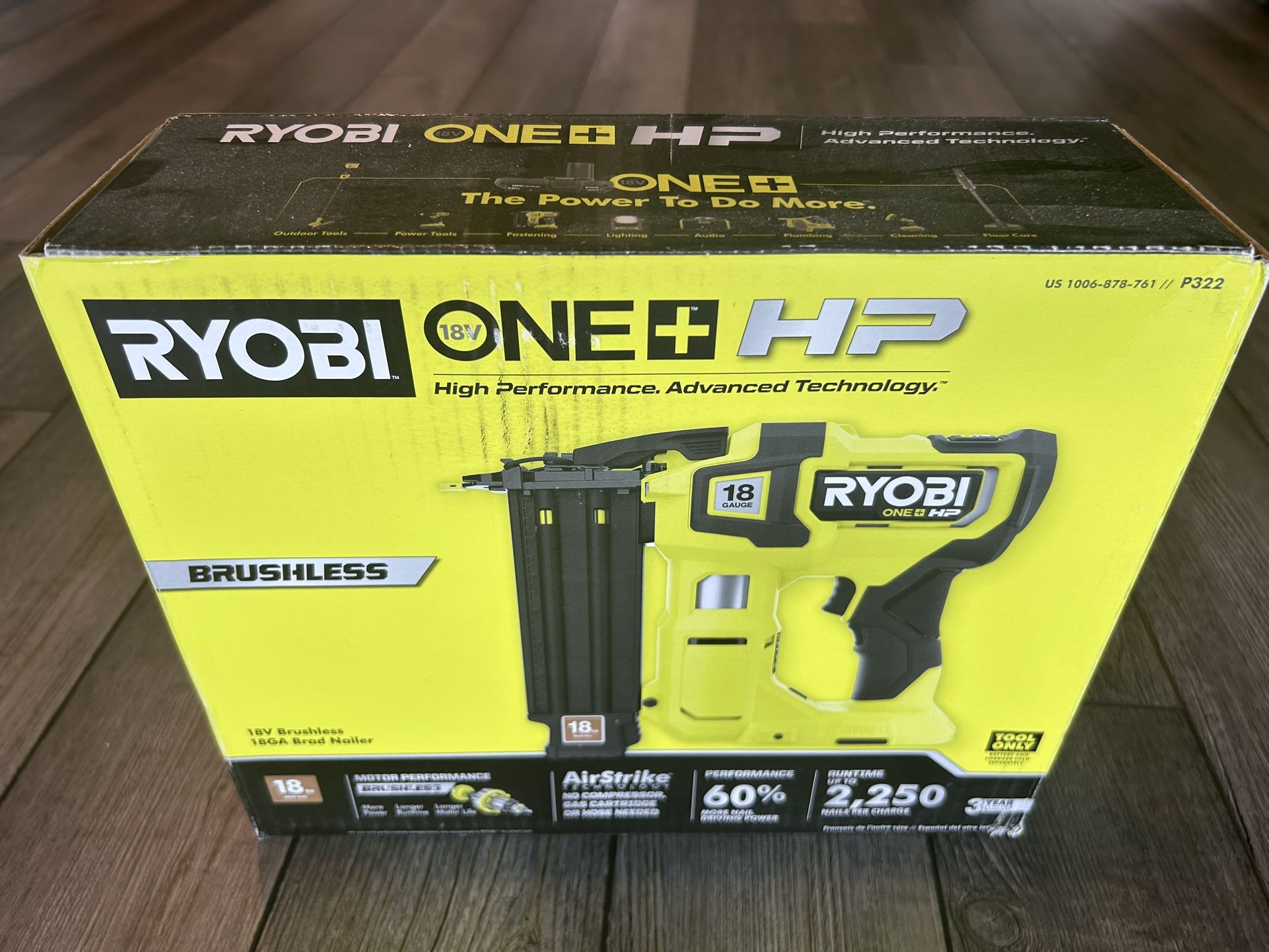 Brad Nailer 18V Ryobi One+ NEW