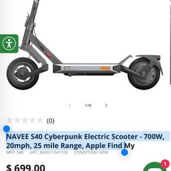 Navee S40 Cyberpunk  Electric Scooter Like New