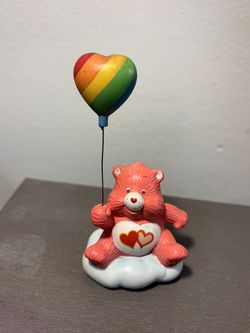 VTG Care Bears Ceramic Figurine Love A Lot Balloon 1980's