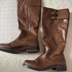 Women's Kenneth Cole Tall Buckle Boots Size 8.5