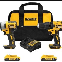 DEWALT 20V MAX Cordless Drill and Impact Driver, Power Drill Brushless 2-Tool Power Tool Combo Kit, Includes 2 Batteries, Charger and Bag (DCK277D2)