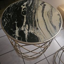 Marble Like End Tables