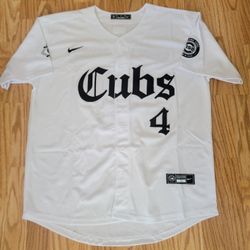 PETE CROW-ARMSTRONG WHITE GOTHIC JERSEY ALL STITCHED 