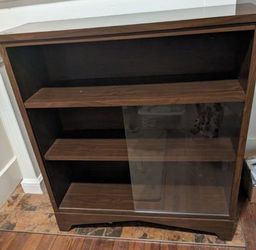 Shelf With Sliding Glass Doors