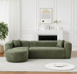110” Modern Chenille Modular Sectional Sofa