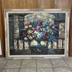Nice  Large floral oil painting