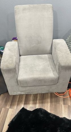 Gray Velvet Swivel Chair