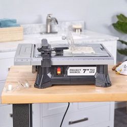 Project Source 7-in Wet Tabletop Tile Saw – Customer Return