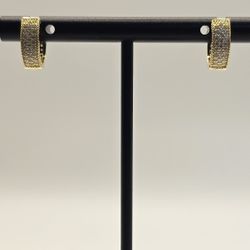 .75 CT Huggie Earrings – Gold Over 925 Sterling Silver – $40