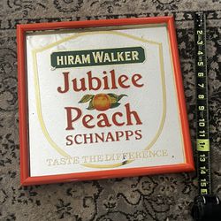 Hiram Walker Jubilee Peach Schnapps Bar Mirror