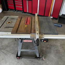 Tablesaw - craftsman commercial with router table, mobile Rolling System.