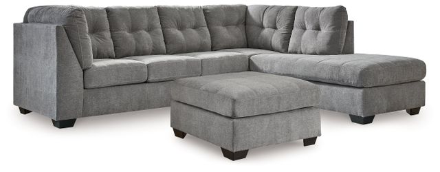 Marleton Gray 2-Piece Sectional and Ottoman (Online Special Price)