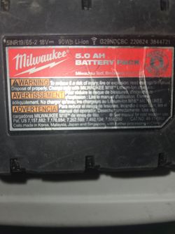 Milwaukee battery 5.0ah $60obo