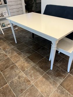 White Ikea Extending Dining Table