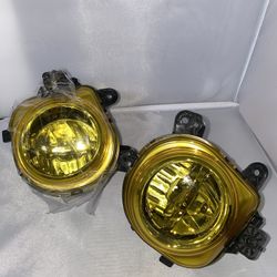 1 Pair Bumper Yellow Lens Fog Light Lamp Assemblies Driving Fog with 55W H11 Halogen Bulbs Compatible with Acura for Ford for Honda for Jaguar for Lin