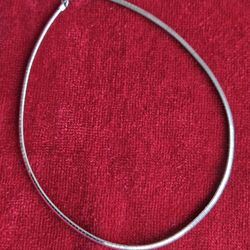 16" Omega Sterling Silver 925 Necklace 