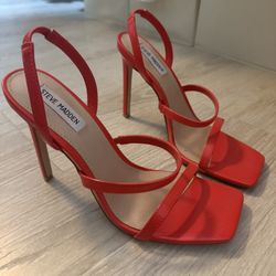 Steve Madden Red/dark Orange Heels 