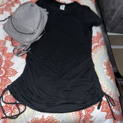 Pink (Black Dress L Size) with Victoria Secret Backpack 