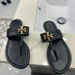Tory Burch Black Sandals Size 8 1/2