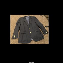 Carl Michaels Vintage Blue 100% Wool Sport Coat/Jacket Suit blazer Sz 43 R  EUC