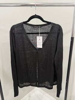 Women’s black sheer top
